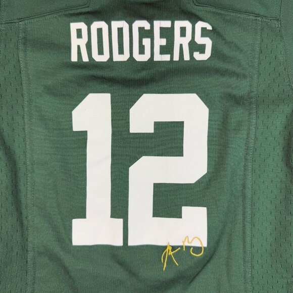 Green Bay Packers Jersey Boy's 2T Aaron Rodgers Nike On Field Home NFL Football - Picture 6 of 7